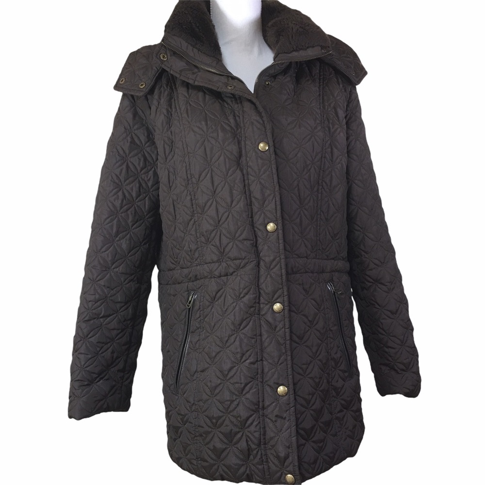 Marc New York Brown Detachable Hood Puffer Coat‎ L